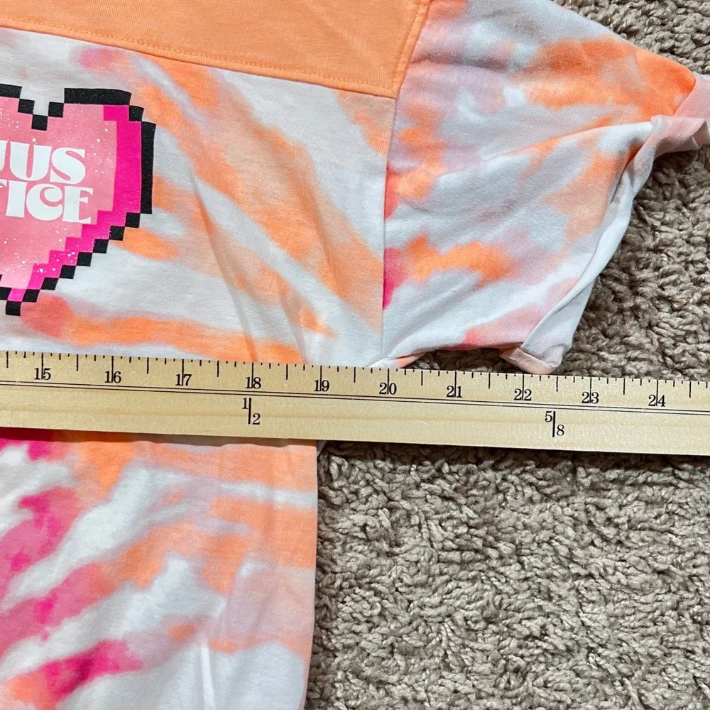 1221 | Justice Plus Tie Dye Graphic Tops Pants 5pc Bundle Orange Pink XL 16/18